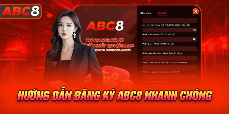 Hướng dẫn thao tác đăng ký ABC8 cho người mới